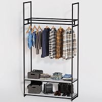 Стеллаж для магазина с белой полкой A22120-07(ч/б)