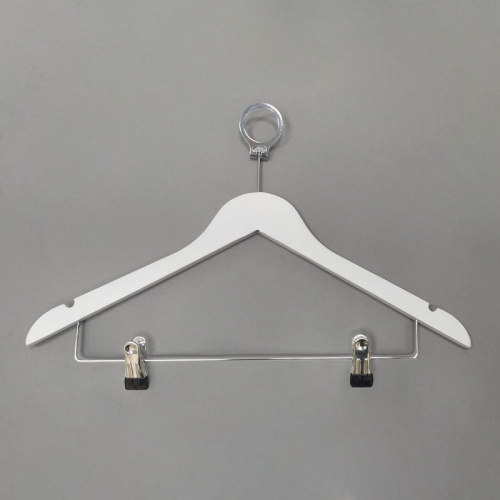 Вешалка антивандальная деревянная 66NB/AB(бел/хром)