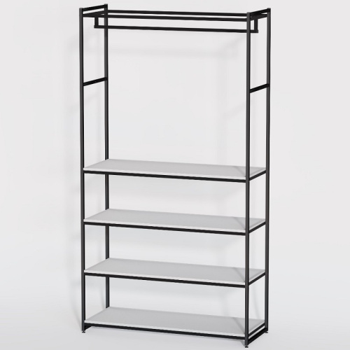 Стеллаж для магазина с белой полкой A22120-19(ч/б) фото 2