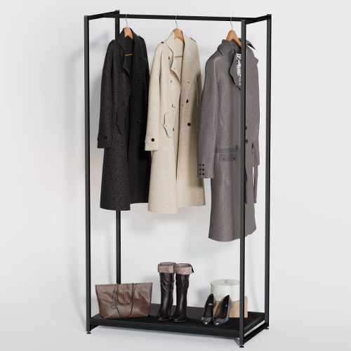 Стеллаж для магазина с черной полкой A1790-02(ч/ч)