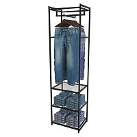 Стеллаж для магазина с полкой из стекла AС2260-18(черн)