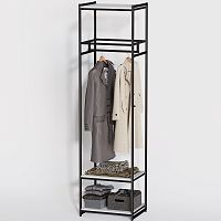 Стеллаж для магазина с белой полкой A2260-13(ч/б)