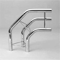 Сгиб скошенный для треугольных колонн 300х300 мм, хром TRI-06(TS-6)