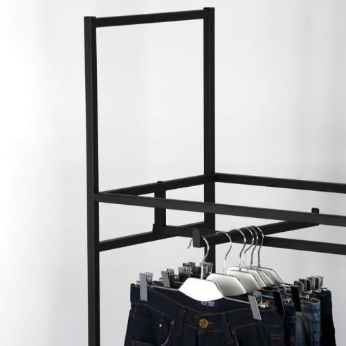 Стеллаж для магазина с белой полкой A22120-06(ч/б) фото 4