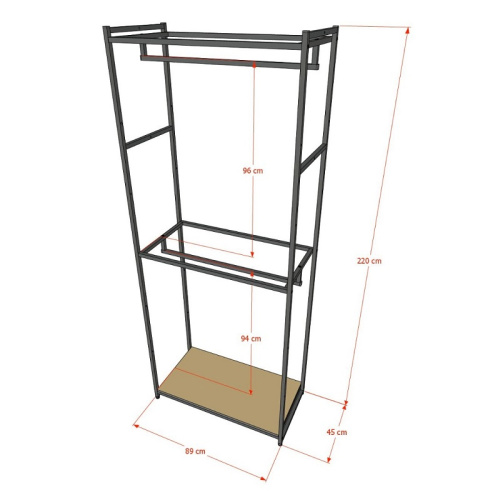 Стеллаж для магазина с полкой цвета дуб сонома A2290-04(ч/дс) фото 3