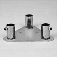 Кронштейн "стена-пол" для треугольной колонны, высота 50мм, ширина 180мм. Хром TRI-16A(T-16)