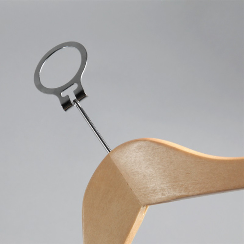 Вешалка-плечики деревянная, антивандальная C30N/AB(светл/хром) фото 4