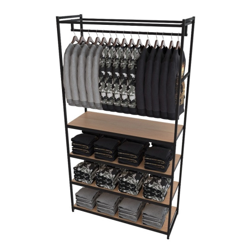 Стеллаж для магазина с полкой цвета дуб сонома A22120-19(ч/дс)