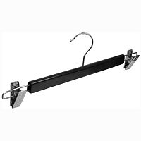 Вешалка-плечики для одежды, с прищепками (зажимами) Длина: 375 мм Цвет: черный