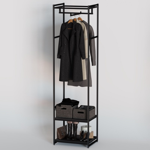 Стеллаж для магазина с черной полкой A2260-08(ч/ч)