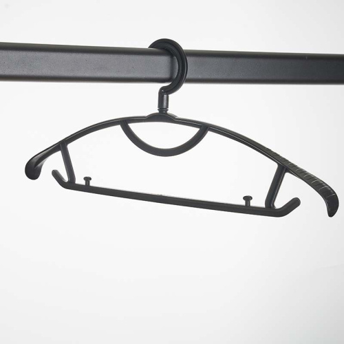 Вешалка-плечики пластиковая с перекладиной АМ-077(черн) фото 4