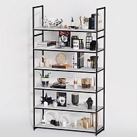 Стеллаж для магазина с белой полкой A22120-20(ч/б)