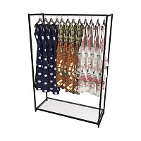 Стеллаж для магазина с полкой из стекла AС17120-02(черн)