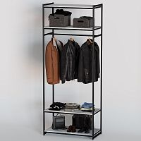 Стеллаж для магазина с белой полкой A2290-15(ч/б)