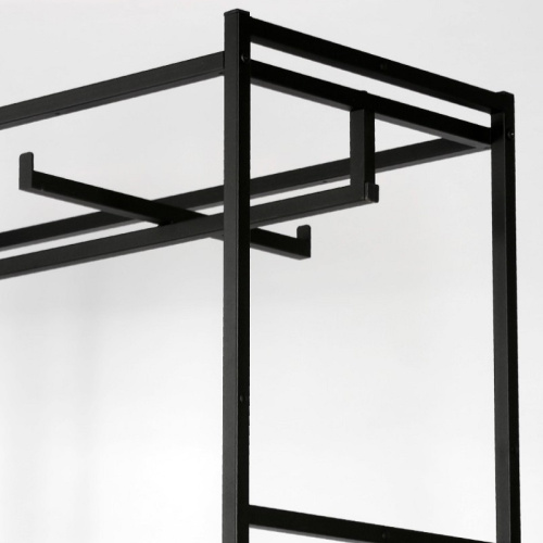 Стеллаж напольный с черной полкой ЛДСП A22120-03(ч/ч) фото 5