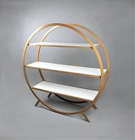 Стеллаж неразборный круглый СТ-401-Л(зол/бел)