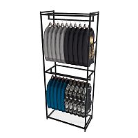 Стеллаж для магазина с полкой из стекла AC2290-04(черн)