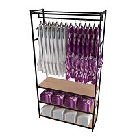 Стеллаж для магазина с полкой цвета дуб сонома A22120-11(ч/дс)