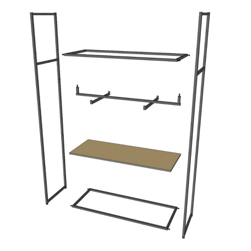 Стеллаж с ЛДСП полкой цвета дуб сонома A22120-01(ч/дс) фото 7