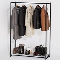 Стеллаж для магазина с белой полкой A17120-02(ч/б)