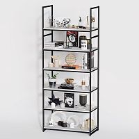 Стеллаж для магазина с белой полкой A2290-20(ч/б)