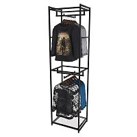 Стеллаж для магазина с полкой из стекла AС2260-03(черн)