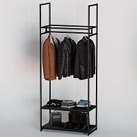 Стеллаж для магазина с черной полкой A2290-07(ч/ч)