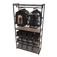 Стеллаж для магазина с полкой цвета дуб сонома A22120-18(ч/дс)