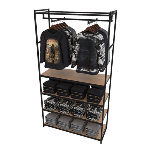 Стеллаж для магазина с полкой цвета дуб сонома A22120-18(ч/дс)