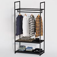 Стеллаж для магазина с черной полкой A1790-09(ч/ч)