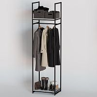 Стеллаж для магазина с белой полкой A2260-02(ч/б)