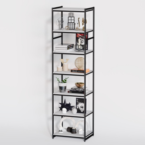 Стеллаж для магазина с белой полкой A2260-21(ч/б)