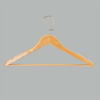 Плечики для одежды, деревянные, с перекладиной C30N/1-C33XX(светл/зол)