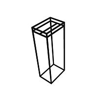 Металлический стеллаж неразборный, цвет черный СТМ-11-Л