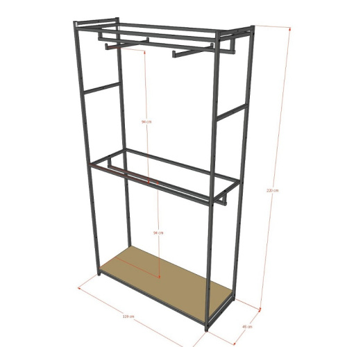 Стеллаж для магазина с полкой цвета дуб сонома A22120-05(ч/дс) фото 4
