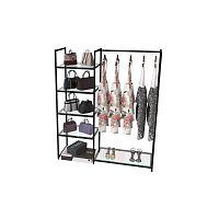 Стеллаж для магазина со стеклянной полкой KC1701(черн)