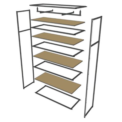 Стеллаж для магазина с полкой цвета дуб сонома A22120-18(ч/дс) фото 8