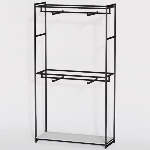 Стеллаж для магазина с белой полкой A22120-03(ч/б) фото 2