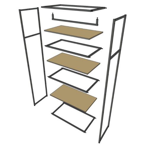 Стеллаж для магазина с полкой цвета дуб сонома A2290-11(ч/дс) фото 7