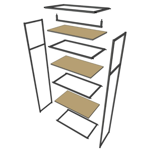Стеллаж для магазина с полкой цвета дуб сонома A2290-17(ч/дс) фото 7