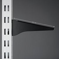 Полкодержатель с регулировкой угла наклона левый Длина: 200 мм Цвет: черный