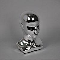 Манекен головы женский глянцевый, для магазина Г-401(серебро)