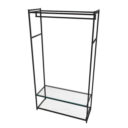 Стеллаж для магазина с полкой из стекла AС22120-09(черн) фото 2