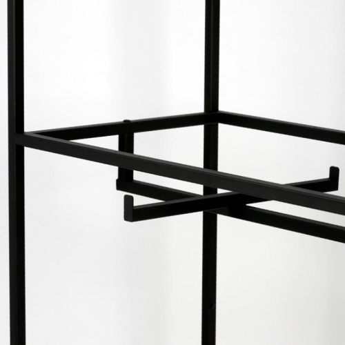 Стеллаж напольный с черной полкой ЛДСП A22120-03(ч/ч) фото 7