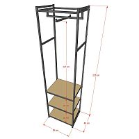 Стеллаж для магазина с черной полкой A2260-10(ч/ч)
