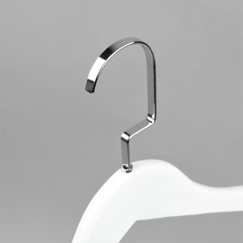 Вешалка-плечики деревянная C31/1(бел/хром) фото 2