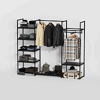 Стеллаж для магазина с черной полкой K1707(ч/ч)