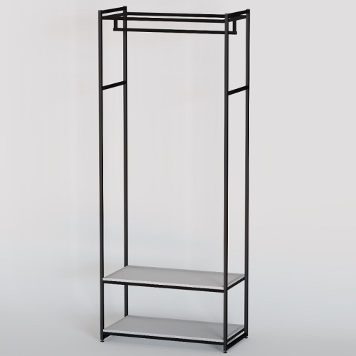 Стеллаж для магазина с белой полкой A2290-09(ч/б) фото 2