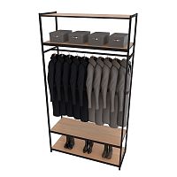 Стеллаж для магазина с полкой цвета дуб сонома A22120-15(ч/дс)