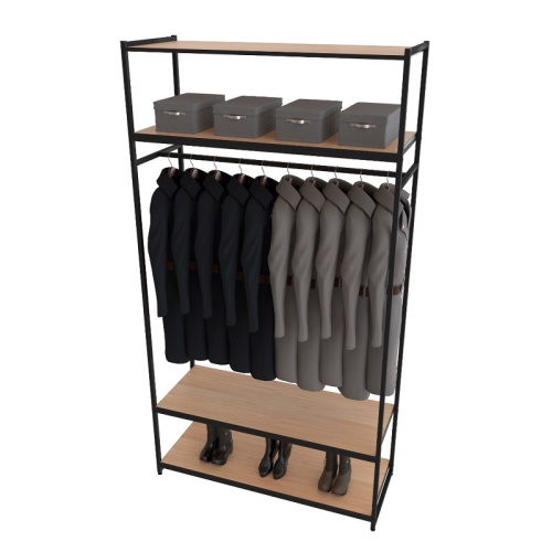 Стеллаж для магазина с полкой цвета дуб сонома A22120-15(ч/дс)